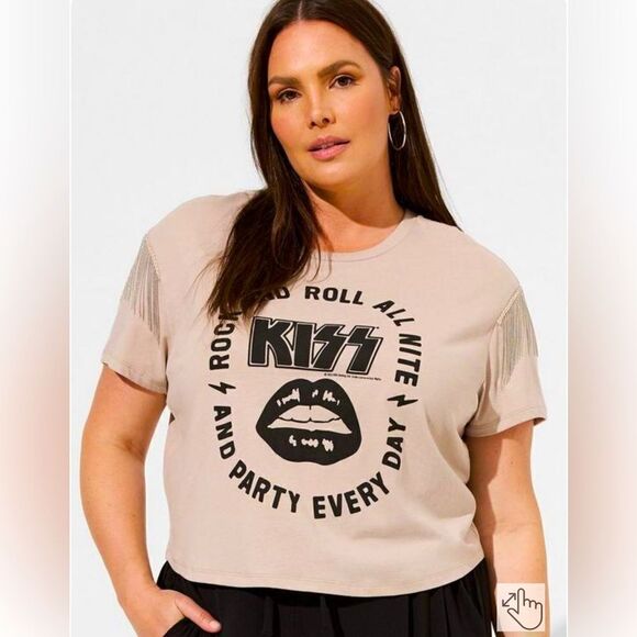 Torrid KISS Relaxed Fit Cotton Crop
Tassel Tee - Picture 1 of 10